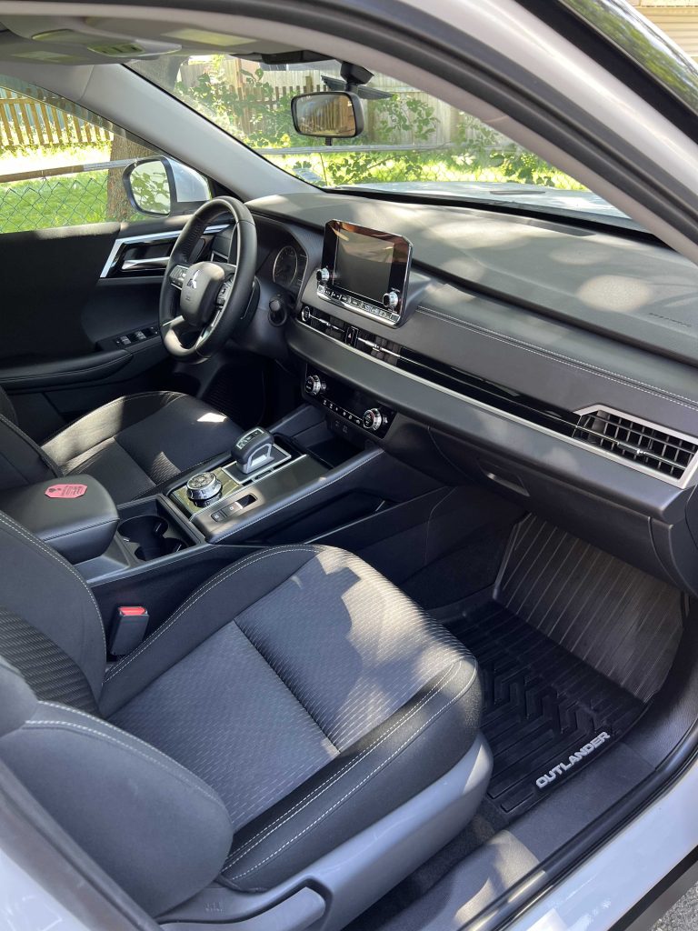 Outlander seats, dash and mats cleaned after interior detailing in Halifax, Nova Scotia.| Halifax Waterfront | deep vacuum | dashboard cleaning | interior wipe down